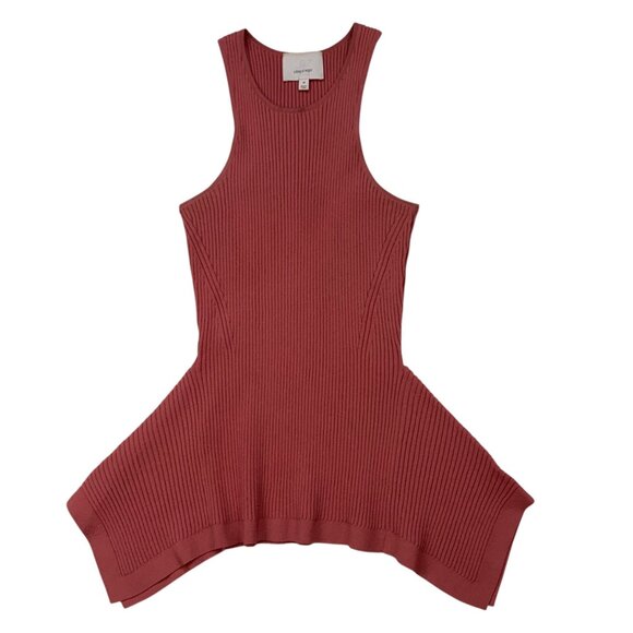 Cinq A Sept Ellen Knit Tank Top M Rosewood Handkerchief Ribbed - Picture 12 of 12